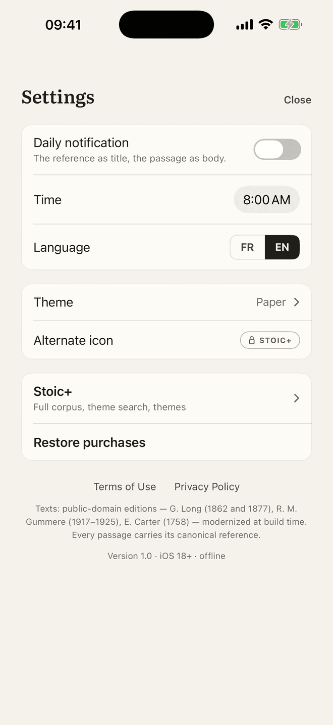 The daily notification — Step 2, screenshot
